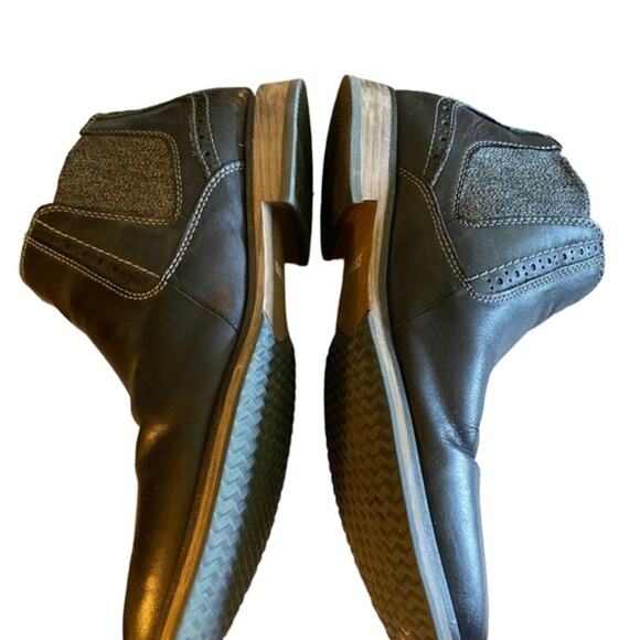 Steve Madden Men’s Size 9 Proven Style Chelsea Boot In Black Leather Gray Fabric - Picture 5 of 8